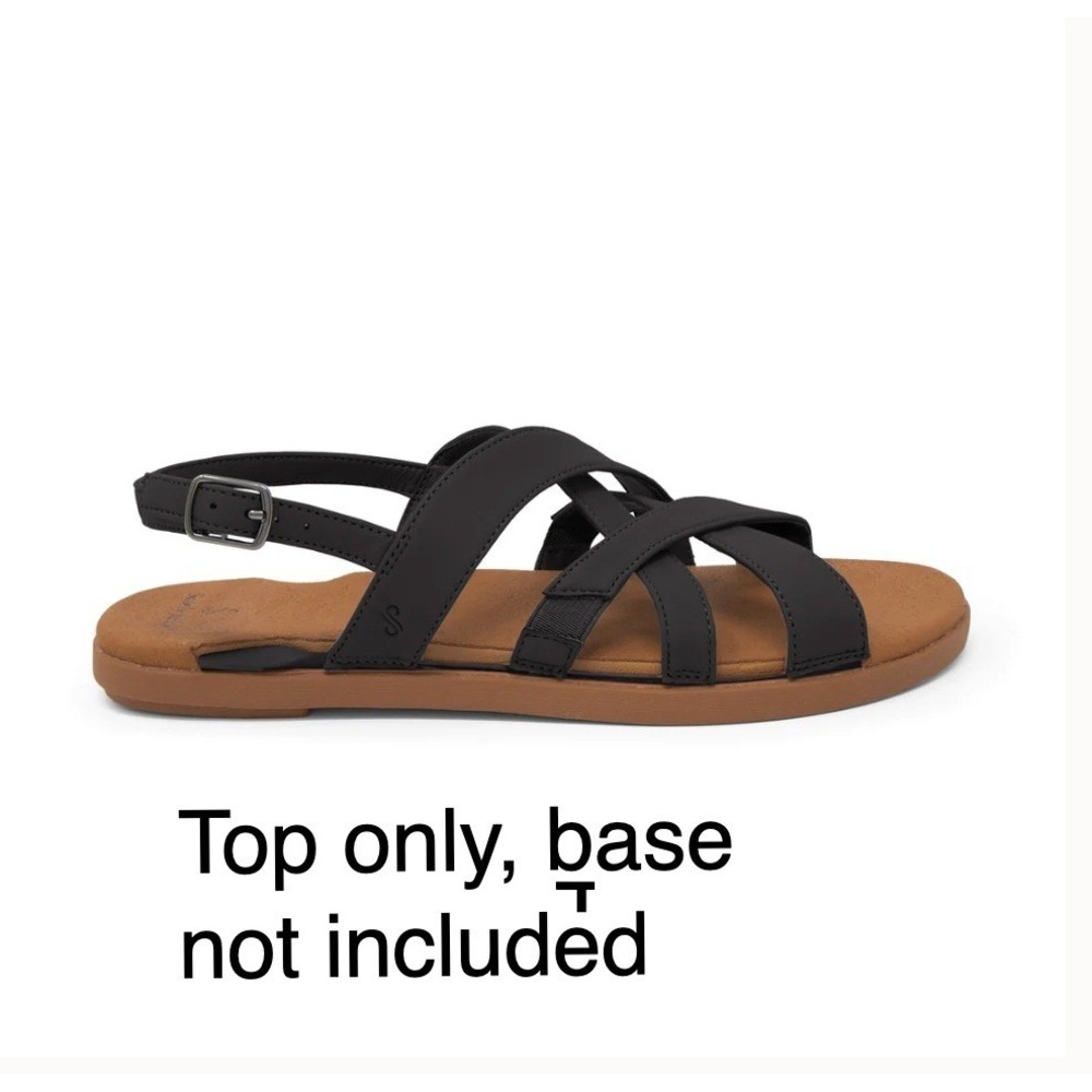 Solely Jane Capri Onyx Interchangeable Shoe Topper‎ Straps Black Size 9.5 NEW